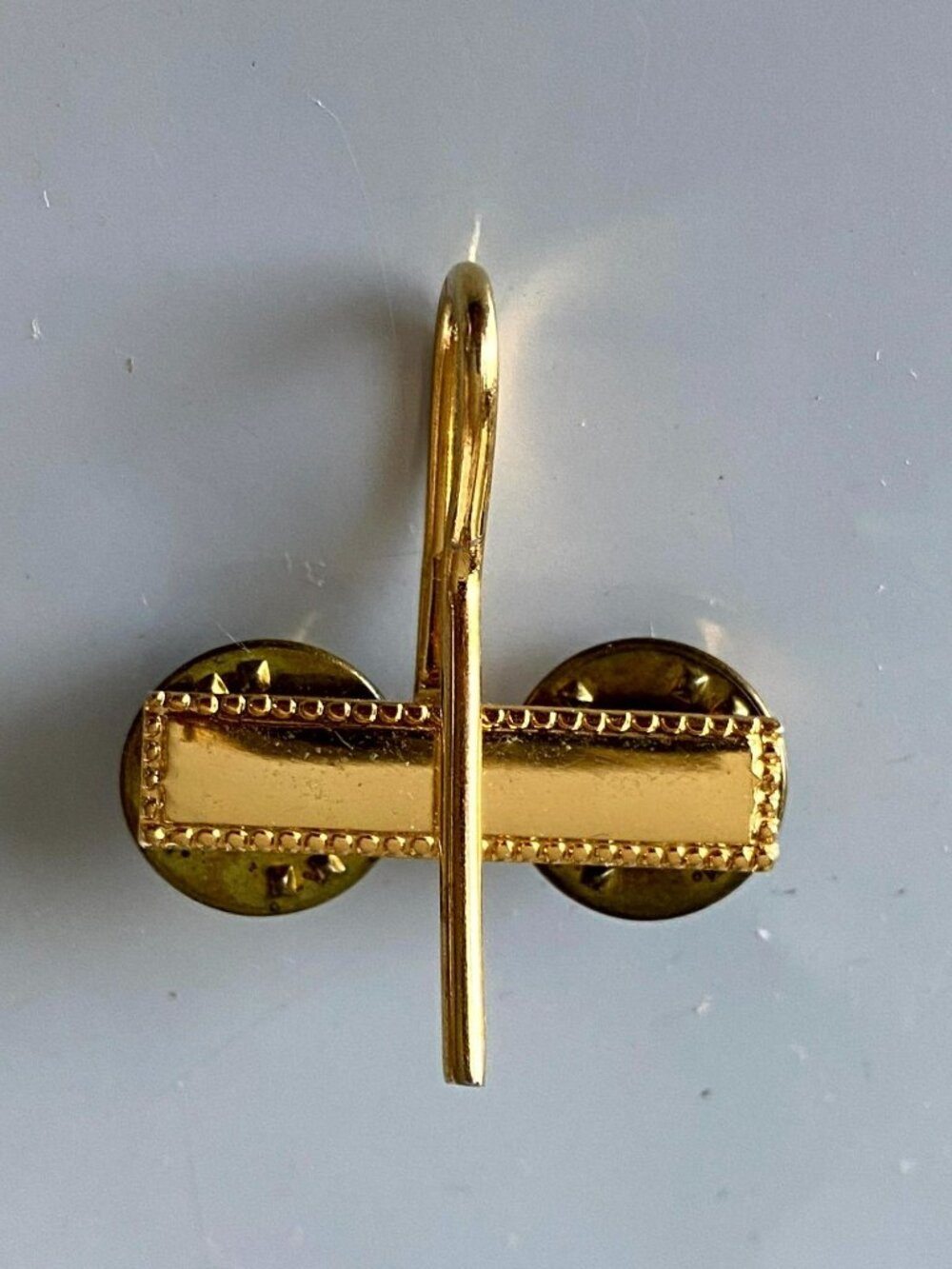 Vintage Military Mens' Lapel Pin Rectangle w/ Hanging Hook